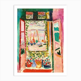 The Open Window, Collioure 1905 by Henri Matisse Gallery Exhibition in Paris, France Print - Abstract Watercolor French Riviera HD High Resolution Art Print