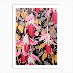 Fuchsia 2 Flower Painting Art Print