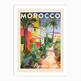 Agadir Morocco 3 Fauvist Painting  Travel Poster Art Print