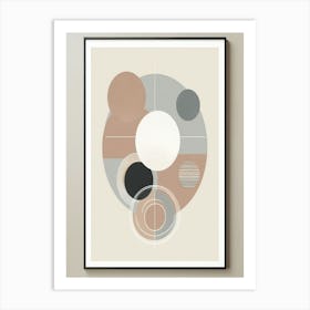 boho Abstract Circles Print Art Print