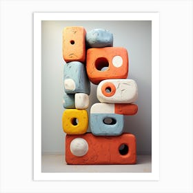 Stacked Blocks, Stones Art Art Print