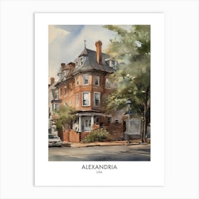 Alexandria 2 Watercolour Travel Poster Art Print