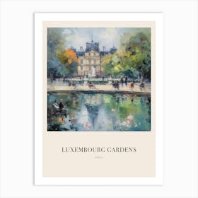 Luxembourg Gardens Paris 4 Vintage Cezanne Inspired Poster Art Print