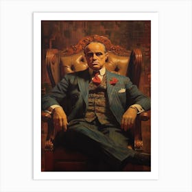 Gangster Art Don Vito Corleone The Godfather Art Print