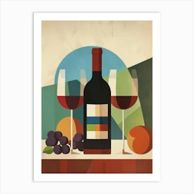 Wine And Fruit 1 Art Print