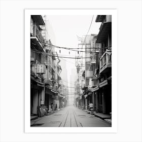 Shanghai, China, Black And White Old Photo 4 Art Print