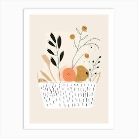 Basket Of Flowers 4 Art Print