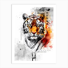 Poster Tiger Africa Wild Animal Illustration Art 05 Art Print