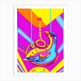 Bird On A Swing-Reimagined Art Print