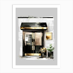 Black And Gold Store Front Art Print