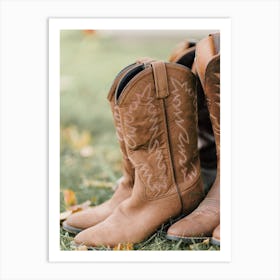 Leather Cowboy Boots Art Print