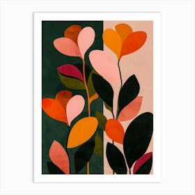 Abstract Floral Canvas Print Art Print