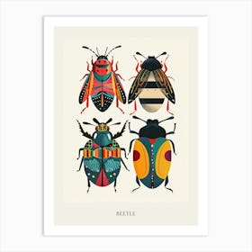 Colourful Insect Illustration Beetle 7 Poster Art Print