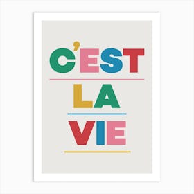 C'est La Vie - Funny Wall Art Poster Print Art Print