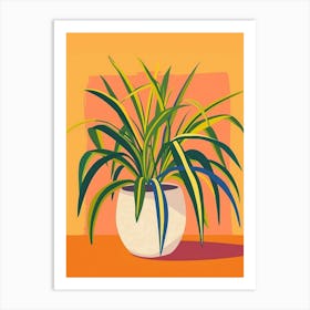 Spider Plant Minimalist Illustration 6 Art Print