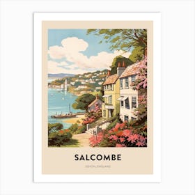 Devon Vintage Travel Poster Salcombe 2 Art Print