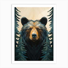 Bears In The Woods 1 Art Print