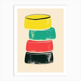 Minimalist Stacked Jelly Art Print