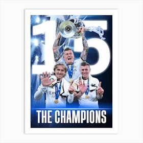 Champions Real Madrid Art Print