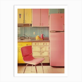 Retro Pastel Kitchen Polaroid Inspired 3 Art Print