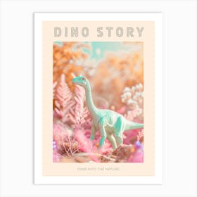 Pastel Toy Dinosaur In The Nature 2 Poster Art Print