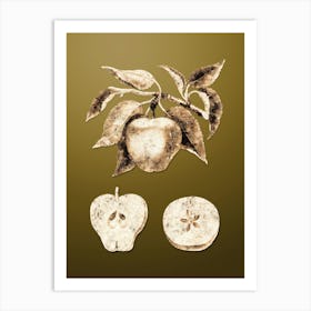 Gold Botanical Carla Apple on Dune Yellow n.1122 Art Print