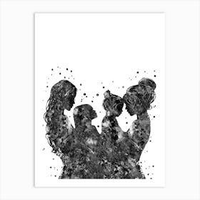 Mother With Daughters Art Print