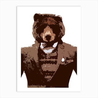 Bear Suit Art Print