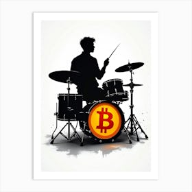 Bitcoin Drummer Art Print