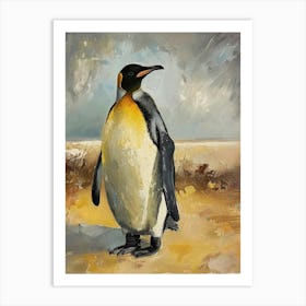 King Penguin Salisbury Plain Colour Block Painting 2 Art Print