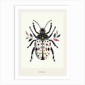Colourful Insect Illustration Beetle 22 Poster Art Print