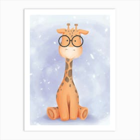 Giraffe With Glasses 1 Art Print