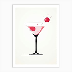 Mid Century Modern French Martini Martini Floral Infusion Cocktail 2 Art Print