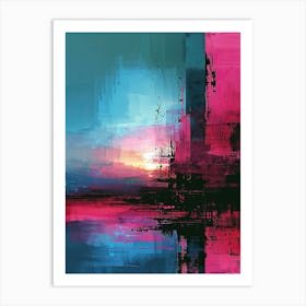 Abstract | Pixel Minimalism Art Series Art Print