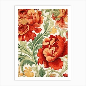 Victorian Floral Wallpaper 1 Art Print