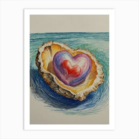 Heart In Shell 1 Art Print