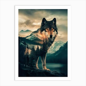 Wolf Painting Art Print