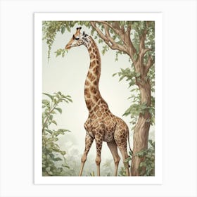 Giraffe Illustration Art Print