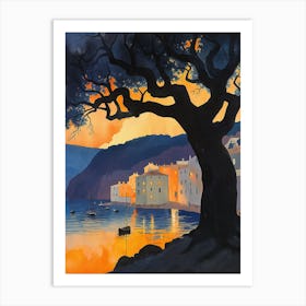 Sunset In Sardinia Art Print