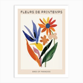 Spring Floral French Poster  Bird Of Paradise 3 Art Print
