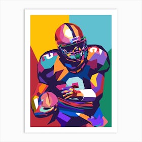 American Football Pop Art 22 Art Print
