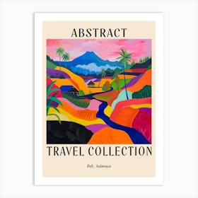 Abstract Travel Collection Poster Bali Indonesia 7 Art Print