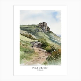 Peak District 1 Watercolour Travel Poster Art Print