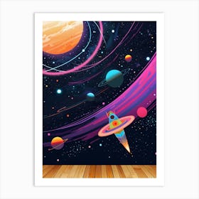 Planets And Stars Art Print