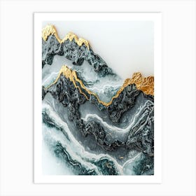 Balkan's Golden Peaks - Artistic Glamour Art Print