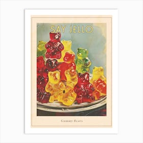 Gummy Bears Retro Advertisement Style 3 Poster Art Print