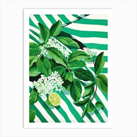 Mint Summer Illustration 9 Art Print