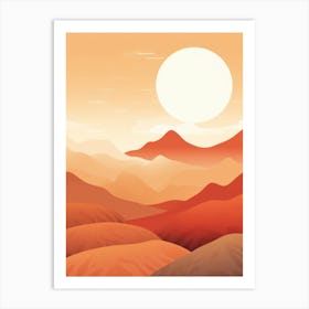 Mars Landscape Art Print