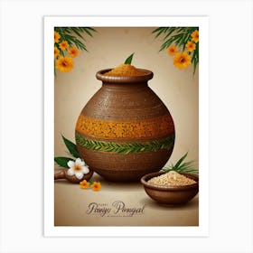 Happy Pongal Art Print