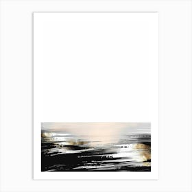 Abstract Black And White Painting 15 Art Print